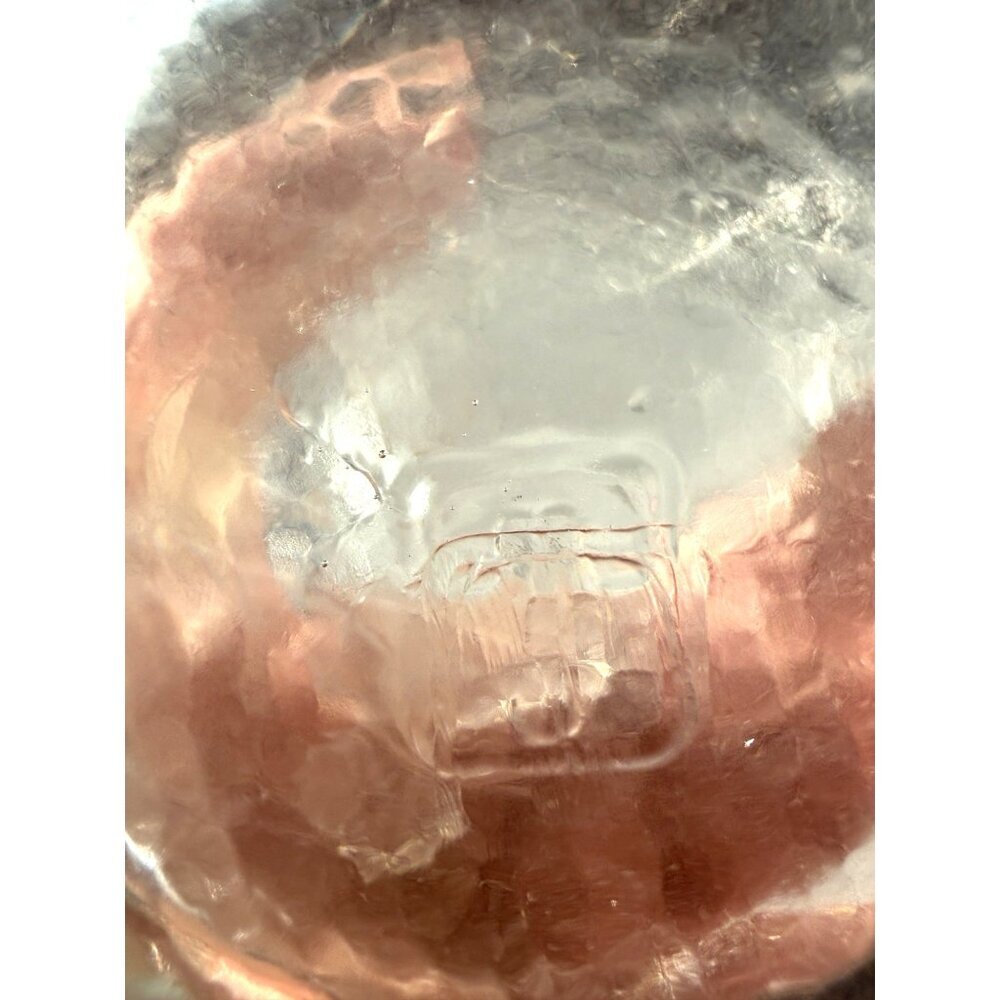 Vintage Anchor Hocking Clear Glass Dimpled Scalloped Edge & Raised Heart Vase - Picture 7 of 8